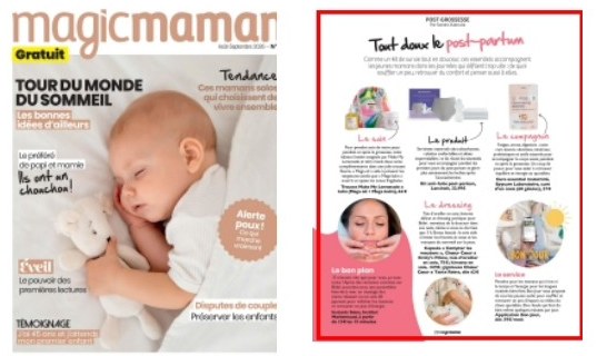 Couverture et page du magazine Magicmaman, août-septembre 2026